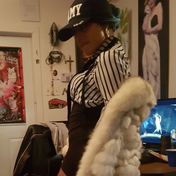 WOMEN'S HANDMADE REAL FOX FUR 3/4 JACKET! - Picture 10 of 12